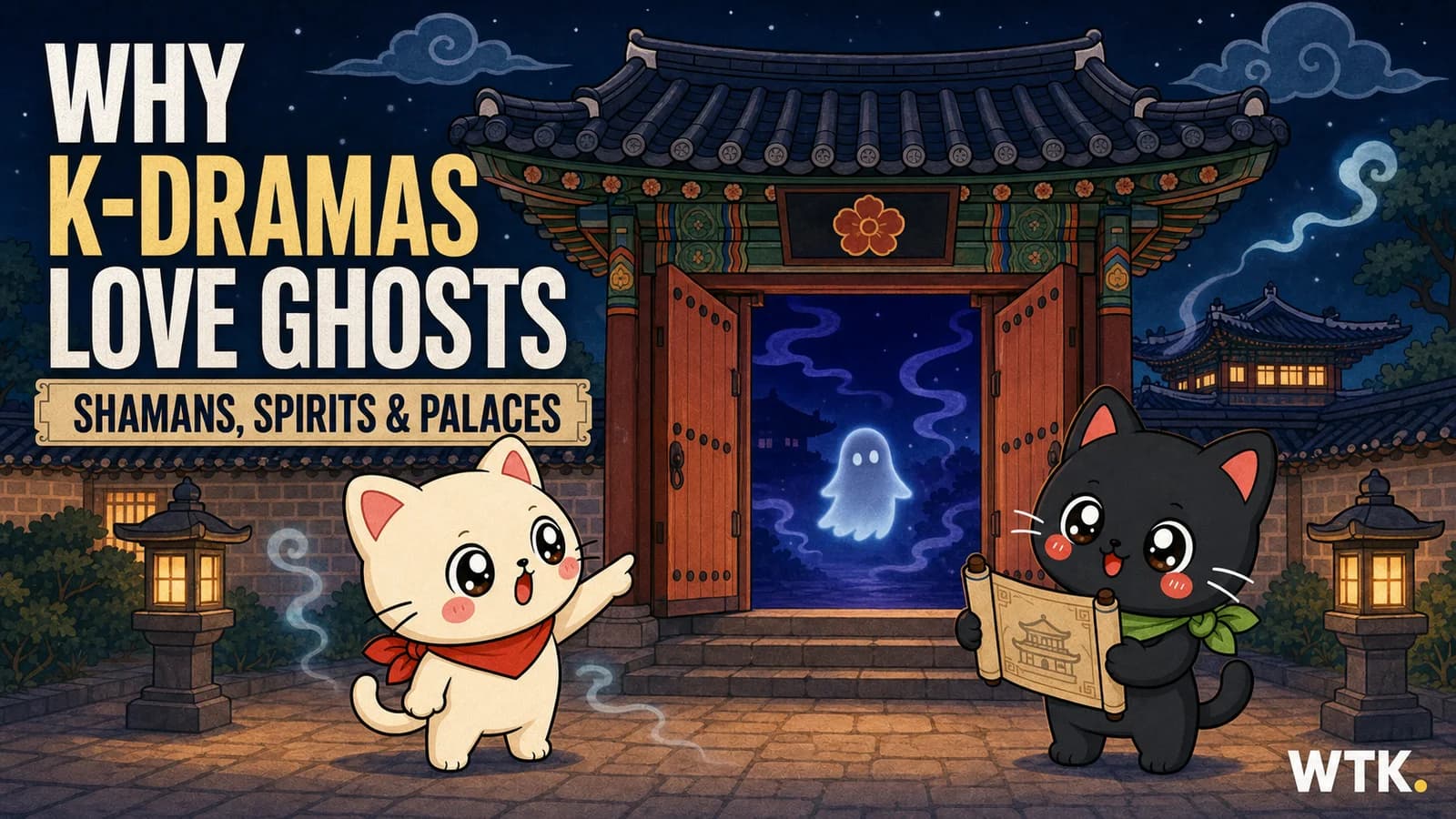 Why K-Dramas Love Ghosts — Bori and Hodu explore a Korean palace gate opening into a spirit realm