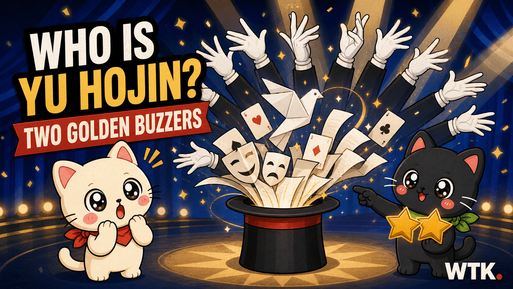 Who Is Yu Hojin? — a Korean magician leads ten pairs of hands through paper, cards, masks, and two golden buzzers